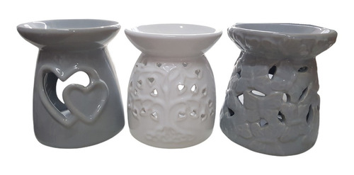 Hornito Ceramica Grande 11 Cm X 12 Cm + 10 Velas + Fragancia