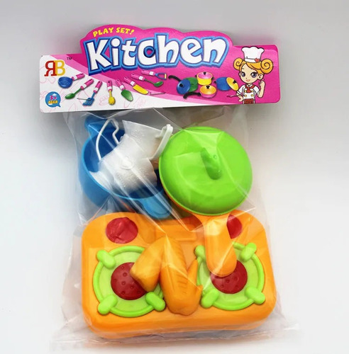 Juego Set De Cocina Para Niños Utensilios Vajillas Chef