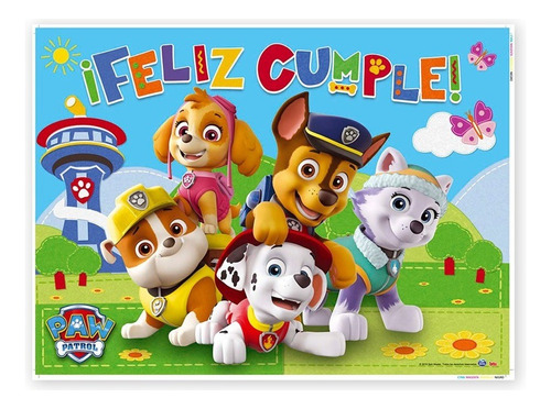 Poster Feliz Cumpleaños - Paw Patrol