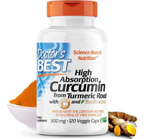 Curcumina De Alta Absorción 500 Mg Doctor's Best 120 Cápsula