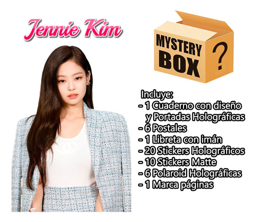 Jennie Kim Mystery Box Holografica Blackpink Cuaderno + Kpop