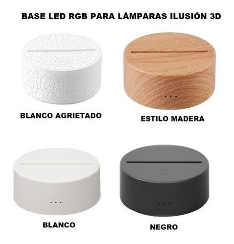 Base Led Rgb Para Lámparas De Acrílico