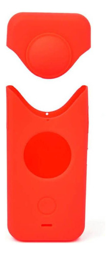 Capa Silicone + Tampa Lente Câmera Insta360 One X2 - Startrc Cor Vermelho