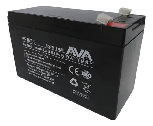 Bateria 12v 7amp Ava Para Motos, Ups, Cercos Eléctricos Etc