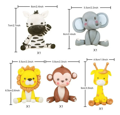 Y Decoración Para Tartas De Cumpleaños Con Animales, Safari