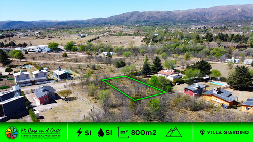 Lote De Terreno En Venta - 800m2 - Vista A Las Sierras - B° Los Quimbaletes - Villa Giardino