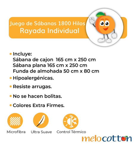Imagen 4 de 8 de Sábana Individual 1800 Hilos, Microfibra Grabada Ultra Suave