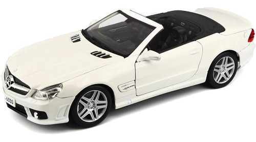 Miniatura blanca Maisto Mercedes Benz Sl63 Amg 1/18