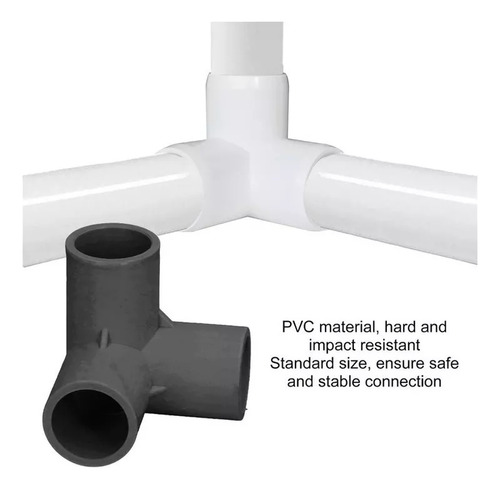Tubería De Pvc Para Instalación, Codo De Plástico, 3 Vías, 1