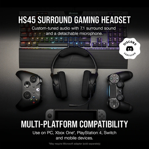 Imagen 7 de 9 de Auricular Gamer Corsair Hs45 Carbon