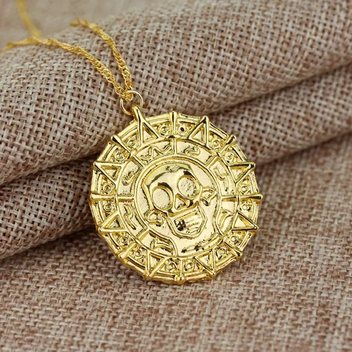 comprar Collar Con Forma De Calavera Con Monedas De Oro De Piratas D