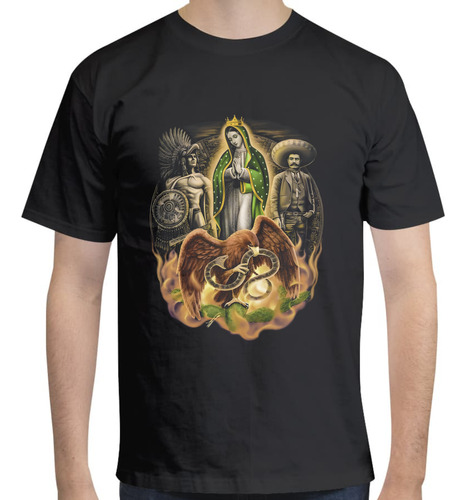 Playera Manga Corta - Diseño Virgen De Guadalupe - Mx