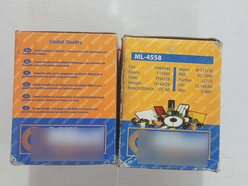 Imagen 2 de 2 de Filtro De Aceite Millard Ml-4558 Fiat Siena / Palio