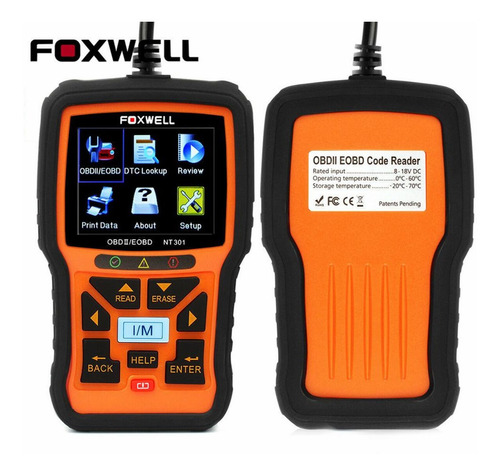 Scanner Automotivo Foxwell Nt301 Obd2 Leitor De Falhas Carro