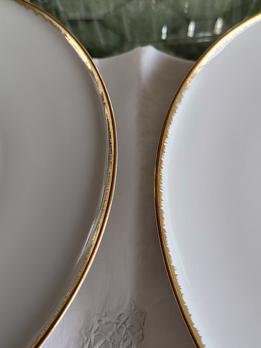 Platos Playos En Porcelana Bavaria Heinrich. 6 Unidades. (Usado)