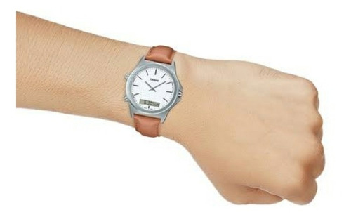 Reloj Casio Modelo Mtp-vc01 Caratula Blanca Piel