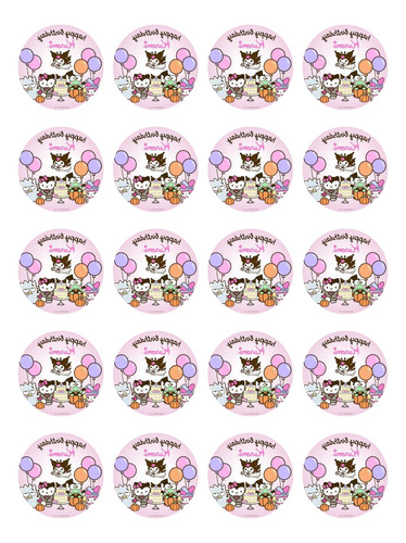 Transfer 5 Hojas Para Gelatina Kuromi Kitty
