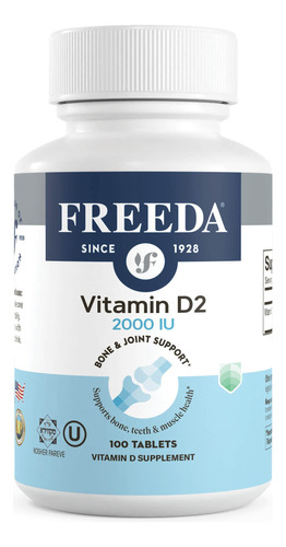 Freeda Vitamina D2 2000 Ui  Certificado Kosher  Vitamina Erg