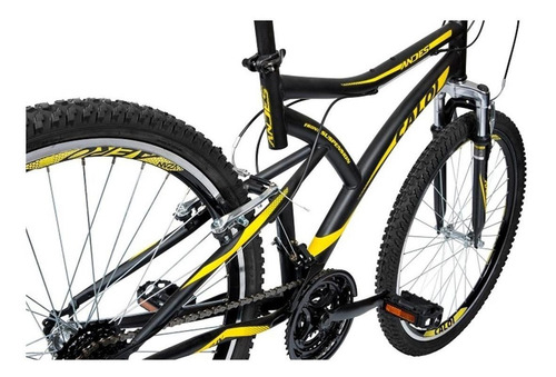 Imagem 5 de 5 de Mountain bike Caloi Lazer Andes 2017 aro 26 M 21v freios v-brakes câmbios Caloi Indexado cor preto/amarelo