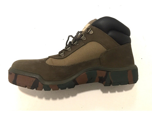 Timberland Field Boot Olive Nubuck Leather Camo Outsole