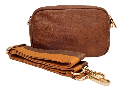 Bolsa Feminina Transversal Tiracolo Pequena Cor Brown Marrom
