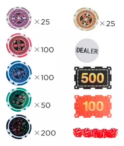 Maleta Poker Fichas Numeradas Baralho Kit Jogo Completo Mdf