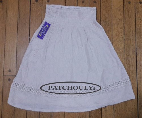 Imagen 5 de 8 de Pollera Mini Bambula Puntilla Tipo Hindú Algodón Elastizada