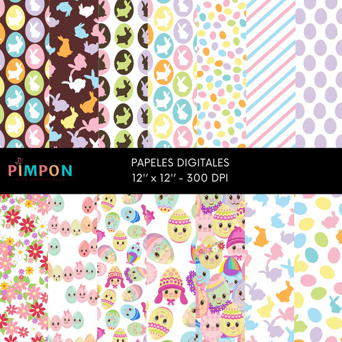 Kit Digital Cliparts + Papeles - Pascuas - Coleccion 11