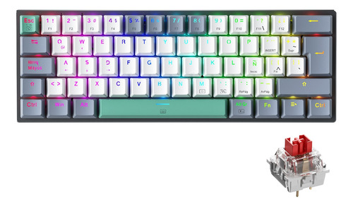 Teclado Mecánico 60% Gamer Machenike K500 Spanish Rgb Pc