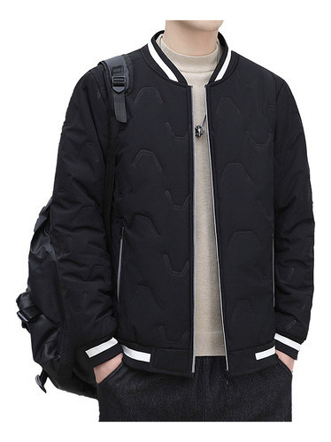 Chaqueta Casual Bomber Gruesa Y Á Lida Para Hombre