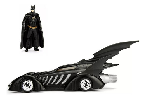 Batmobile E Batman Miniature Car Trolley Collection 1:24 color negro Batman Forever 1995