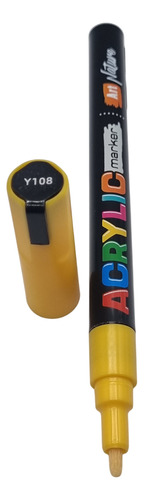Marcador Acrilico - Acrylic Marker - Art Nature Punta Fina Color Amarillo Claro - Y108