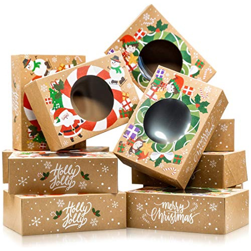 Cajas De Galletas De Navidad  Paquete De 12 Cajas De Papel
