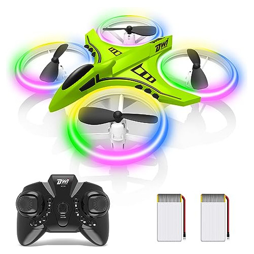 Dwi Dowellin Mini Drone Para Niños Con Luces Led, Fácil De C