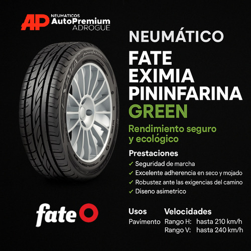 Cubierta Rodado 16 195/55 R16 Fate Eximia Nuevas 2025