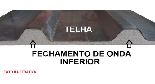 Imagem 2 de 2 de 20 Pçs De Fechamento De Onda De Telha Tipo 40/980 Inferior