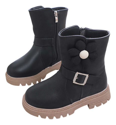 Botines K Para Niñas, Botas De Piel Con Suela Suave Para Niñ