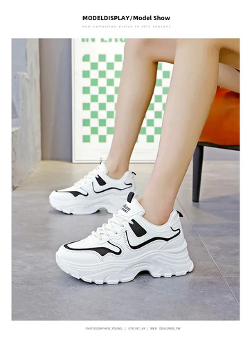 Zapatillas Gruesas, Zapatos Deportivos Casuales A La Moda Para Mujer