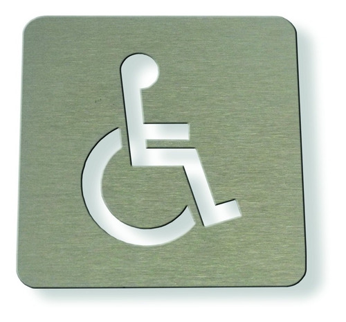 Cartel Señal Discapacitado Acero Inoxidable
