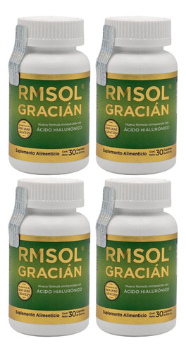 X4 Rmsol Gracián 4 Frascos 120 Tomas Sin Sabor Natural