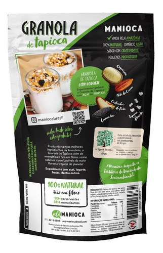 Granola De Tapioca 200g Manioca, 100% Natural E Vegana