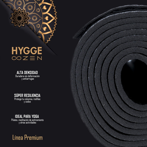Imagen 3 de 10 de Mat Yoga Colchoneta Pilates Pvc Alta Densidad C/correa
