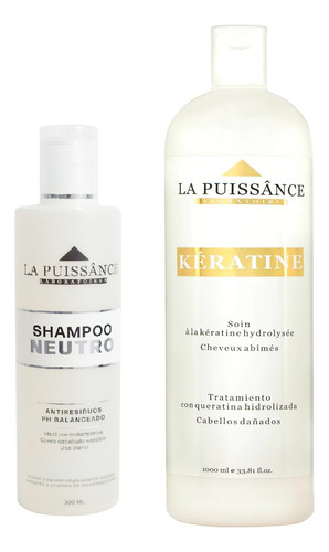 Tratamiento Keratina 1000 Ml La Puissance + Shampoo Neutro