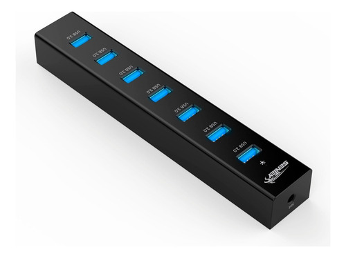 Hub Sentey 7 Puertos Usb 3.0 Compatible Windows, Mac, Linux Color Negro