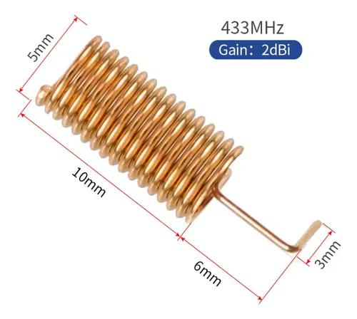 Antena Helicoidal Rf 433 Mhz Control Remoto Lora Arduino X10