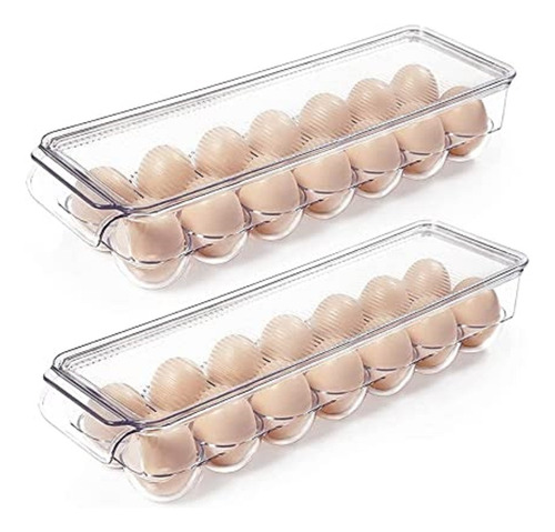 Bandeja Porta Huevos Acrilico Tapa Organizador Refrigerador