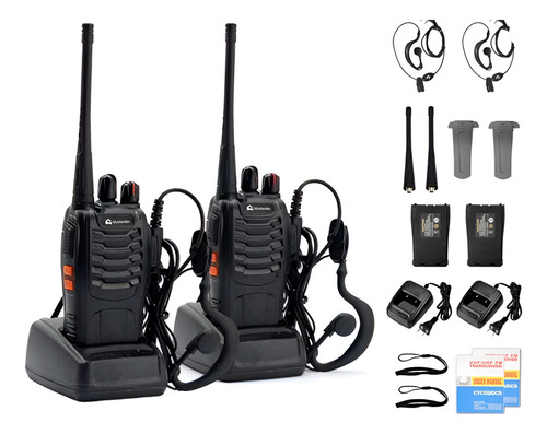 4 Radios Walkie Talkie Largo Alcance 16 Canales 400-470mhz