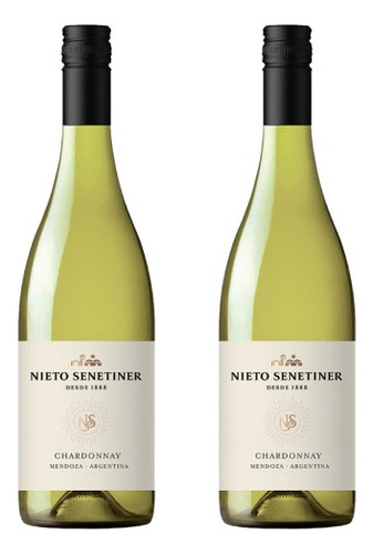 Botella Vino De Tinto Blanco Senetiner Chardonnay Pack X2u