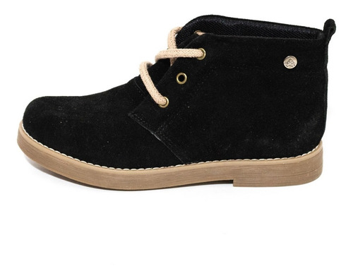 Imagen 2 de 7 de Botas Botinetas Mara Citadina Gamuza Negra Borcego Moda