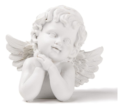 Estatua Ángel Resina Querubín Rezando Decoración Jardín Inte